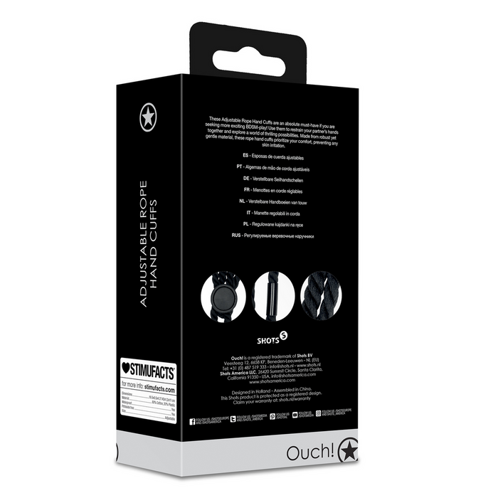 Ouch! Verstelbare Touwboeien Zwart