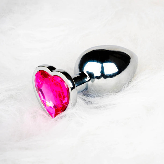 Ouch! Metalen Buttplug Met Hartje 7,1 cm