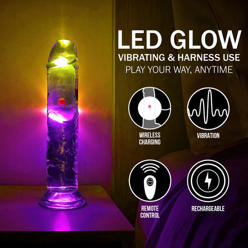 Realrock Led Glow Vibrerende Dildo 18 cm