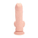 RealRock Realistische Vibrator Dual Density Rechargeable Liquid Silicone Vibrator Curved With Weighted Balls 6 / 15 Cm Flesh