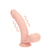 RealRock Realistische Vibrator Dual Density Rechargeable Liquid Silicone Vibrator Curved With Weighted Balls 6 / 15 Cm Flesh