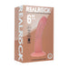 RealRock Realistische Vibrator Dual Density Silicone Curved Realistic Vibrating Dildo With Suction Cup 6 / 15,5 Cm Flesh