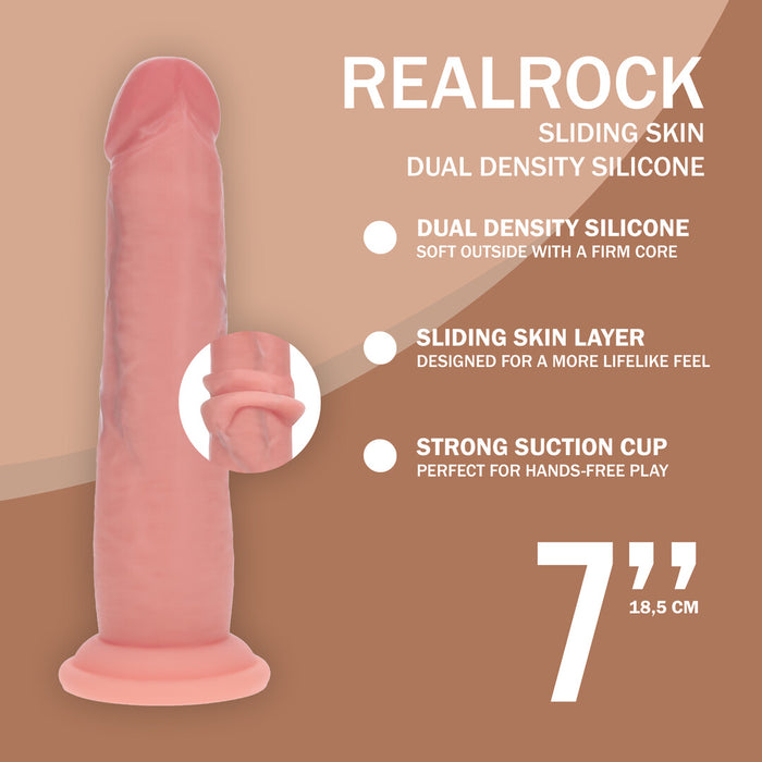 RealRock Sliding Skin Dual Density Dildo 20 cm