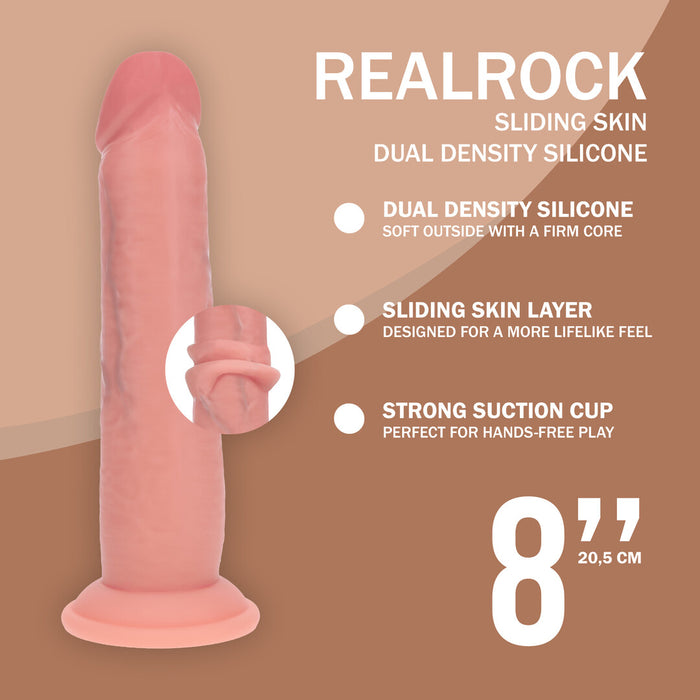 RealRock Sliding Skin Dual Density Dildo 23 cm