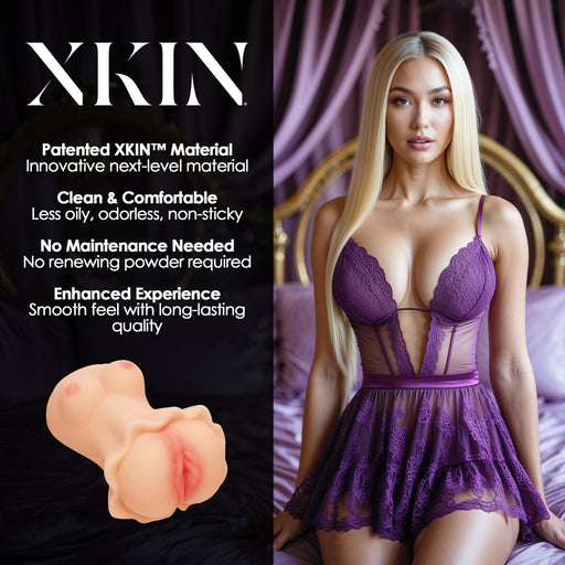 Xkin Secret Affairs Blonde Enchantment Elise Tpe Large Masturbator 378g Flesh