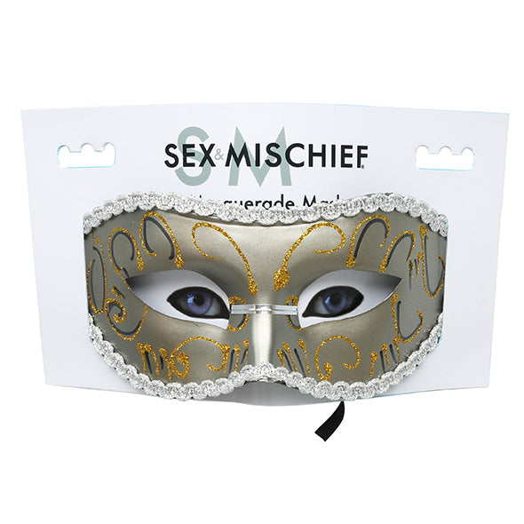 S&M Grey Masquerade Masker