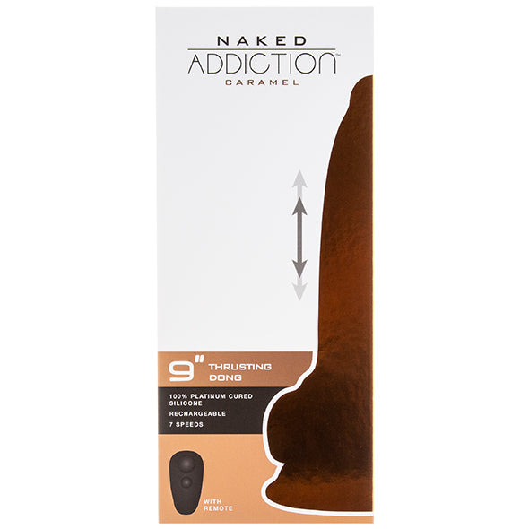 Naked Addiction Stotende Vibrator Met Afstandsbediening Caramel 23 cm