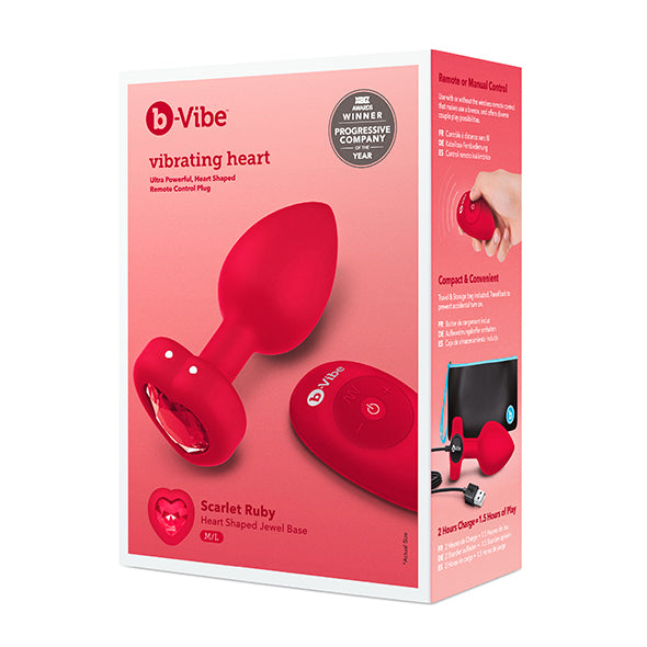 B-Vibe Heart Vibrerende Buttplug 11 Cm
