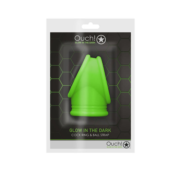 Ouch! Glow in the Dark Cockring Met Balriem