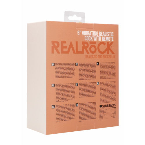 RealRock Realistische Vibrator Blank Met Afstandsbediening 15,2 cm