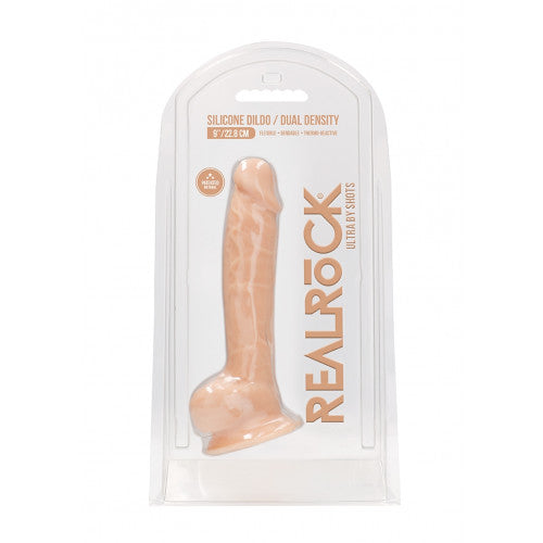 RealRock Realistische Dildo Met Ballen Blank 22,8 cm
